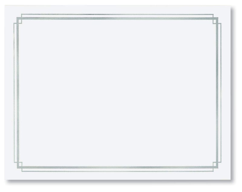 PaperDirect Silver Foil Elegance Border Specialty Certificates, 38lb White Paper, 8.5 x 11 Inches, 30 Sheets, Laser & Inkjet Compatible, Perfect for Diplomas, Awards & Recognition - Image 2